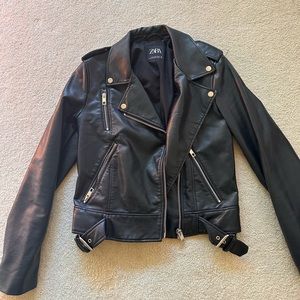 Zara Faux Leather Moto Jacket